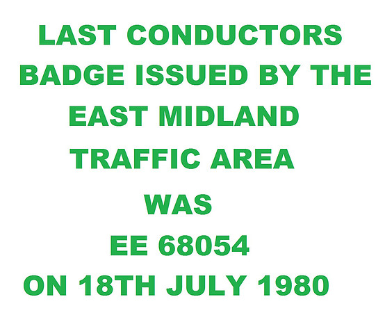 Last Conductors badge issued by the EMTA