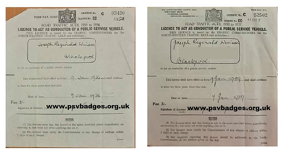 CC 11128 Conductors Licences.