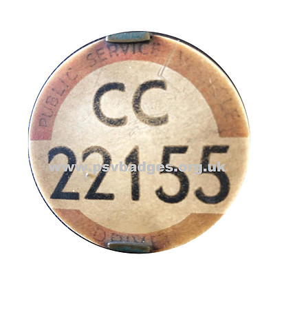 CC 22155 1939 issue badge to a Manchester Corporation Transport Driver