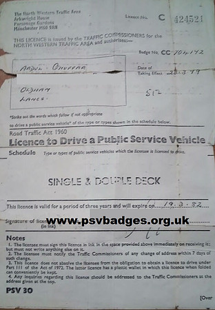 CC 104172 Drivers licence