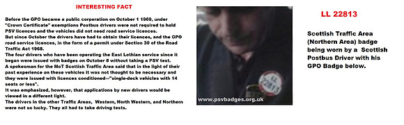 LL 22813 Scottish Postbus Driver