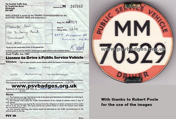 MM 70529 and Licence Robert Poole