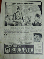 Advert with Bus Conductress.