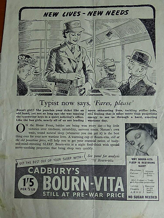 Advert with Bus Conductress.