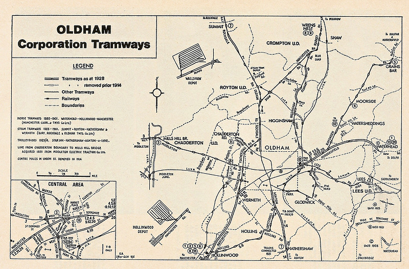 Oldham Loop Map Zenfolio | STEPHEN HOWARTHS' WEBSITE | OLDHAM CORPORATION TRAMS AND BUSES