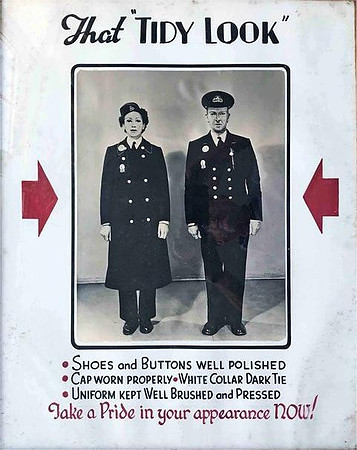 GLASGOW CORPORATION TRAMWAYS C1940S 1950S STAFF POSTER THAT TIDY LOOK