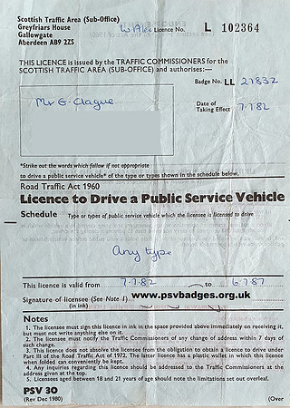 LL 27832 Gary Clague licence issued 7th July 1982 for 5 years.