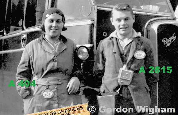 A 404 and A 2815 Conductors hanging badges G&B Motor Services ©Gordon Wigham