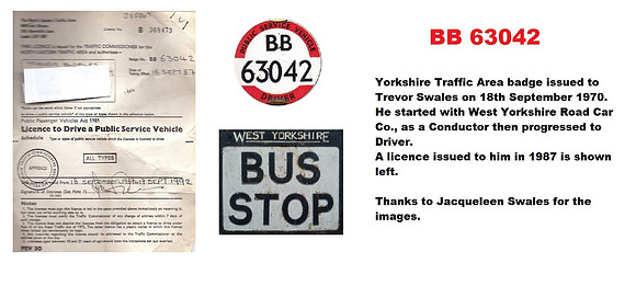 BB 63042 Badge issued to Trevor Swales of the WYRCC