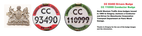 CC 93490 Driver and CC 110999 Conductor issued to Gregory Jackson in 1965