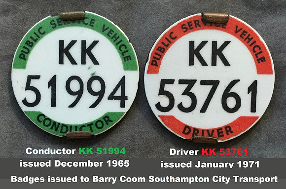 KK 53761 Drv. KK 51994 Cond Barry Coom Southampton City Transport