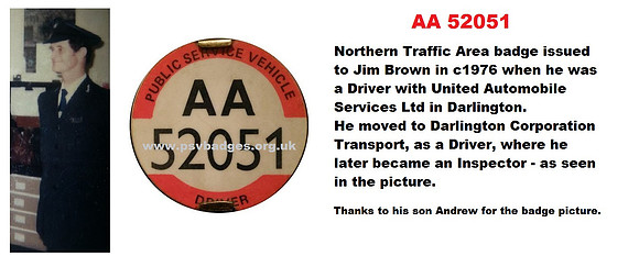 AA 52051 issued to Jim Brown c1976