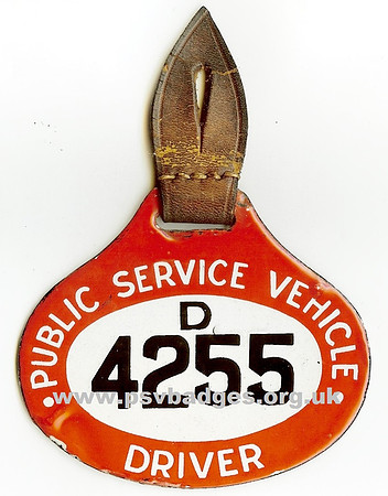 D 4255 Enamel hanging badge issued between 1931 and the end of 1934. Thanks to Simon Kaye.