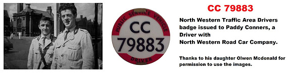 CC 79883 Driver Paddy Conners North Western Road Car Company