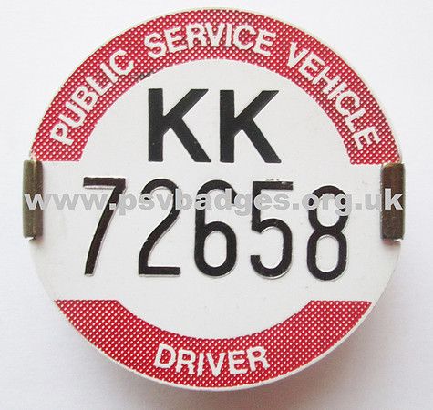 KK 72658 Embossed badge, issued 1986/87