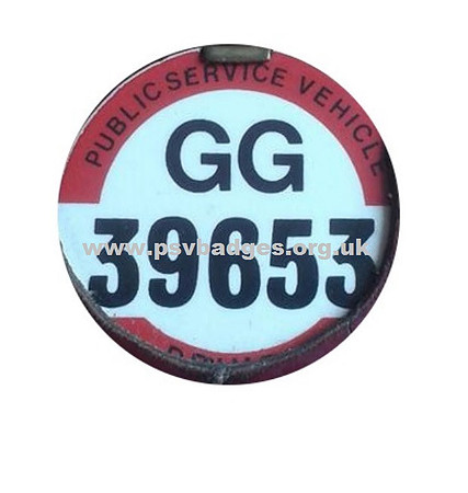 GG 39653 Issued to Wayne Hulbert of Western Welsh Omnibus. Chunky style.