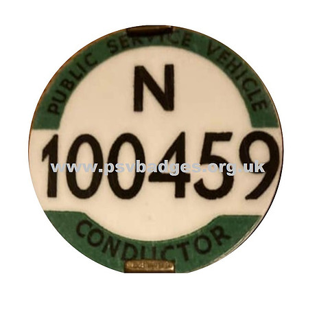N 100459 One of the first large font Conductors badges. Only 5000 made.