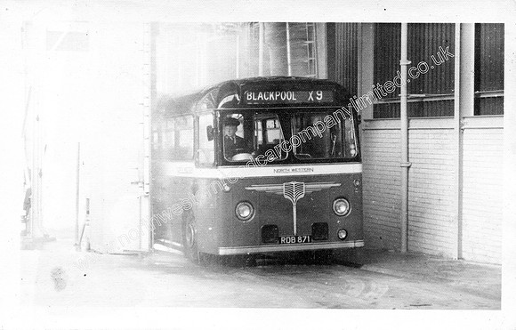 Inspector Fred Andrews of Oldham Depot, driving RDB 871 through the wash.