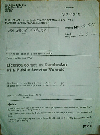 MM 116530 Conductors licence.