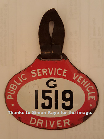 G 1519 early enamel hanging badge.