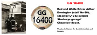 GG 16400 My Father, Arthur Dorrington staff no 86, stood by L1043 outside ‘Hanburys garage’ Chepstow depot