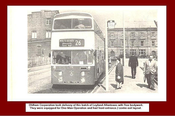 Oldham Corporation SBU 178G a Leyland Atlantean with Roe bodywork.