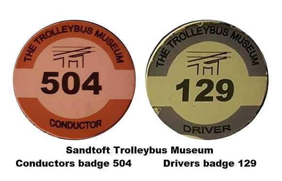Sandtoft Trolleybus Museum - Conductor 504, and Driver 129.