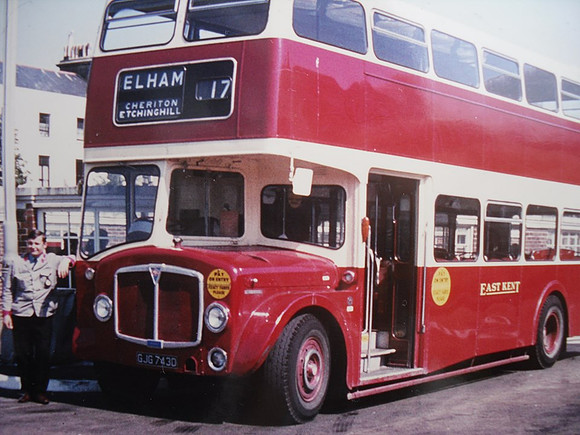 KK 44721 Mike Woodland of EKRCC seen in Folkstone Bus Station 1970