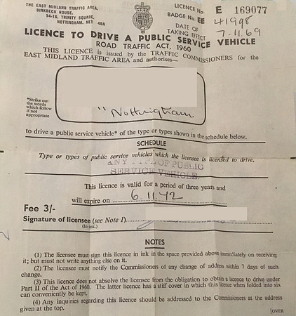 EE 41998 PSV Licence
