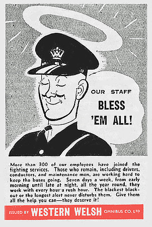 Western Welsh - War time poster extolling the virues of WW. Thanks to Colin Scott.