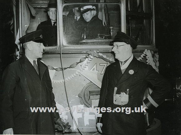 T 1341 Conductor Bert Edwards. Driver Stan Collins