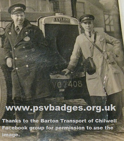 E 2573 Driver, enamel hanging badge.