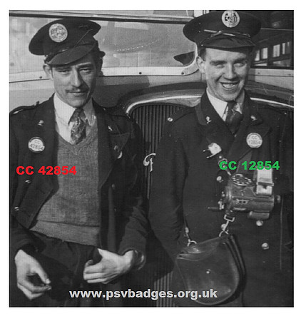 CC 12854 Conductor. CC 42854 Driver. Liverpool City Transport.