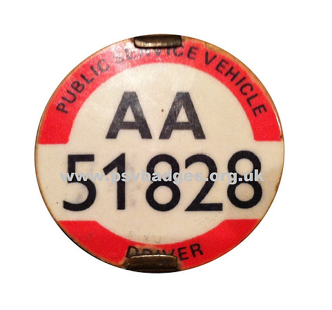 AA 51828 Light red border with Gil Sans font.