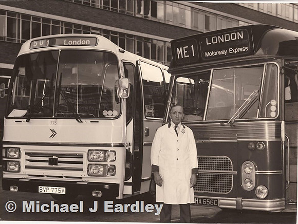 DD 29525 Midland Red Driver Ernie Hawkins. See next picture. © Michael J Eardley