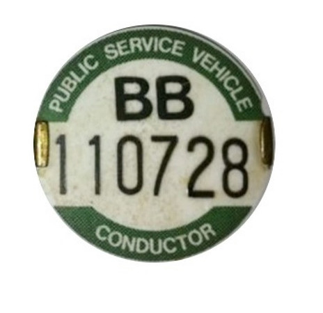 BB 110728 Early issue Plastic embossed badge, from this Traffic Area.