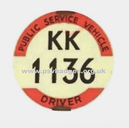 KK 1136 The lowest KK Drivers badge I have recorded.
