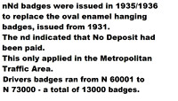 Drivers nd badges numbers N 60001 to N 73000