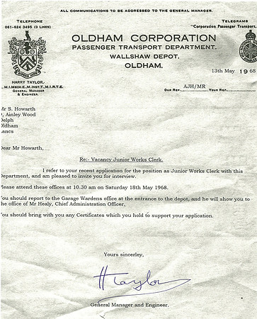 Oldham Application letter