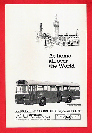 Oldham Corporation Leyland Pather in a Marshall of Cambridge advert - 1968
