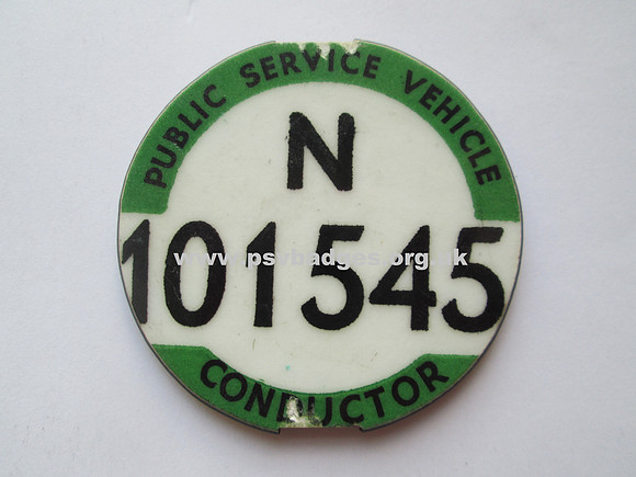 N 101545 Large font Conductors badge. Only 5000 made.