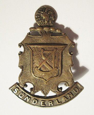 Sunderland Corporation Tramways Inspectors Brass Cap badge.