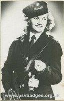 Rochdale Corporation Transport Conductress. Note the Williamson of Ashton under Lyne, Ticket Punch. Keep it local.