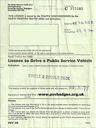 CC 74328 Licence