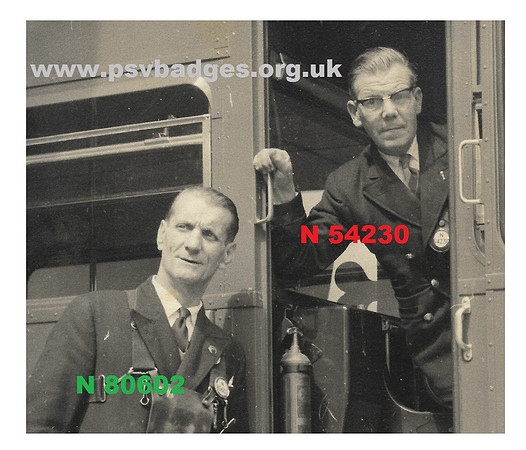 N 80602 Conductor N 54230 Driver. London Transport