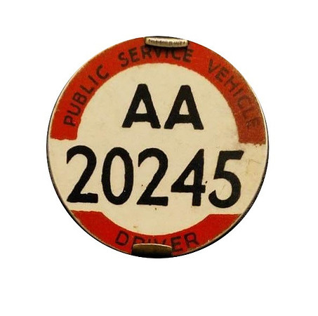 AA 20245 A late 1940s issue to a United Automobiles Driver.