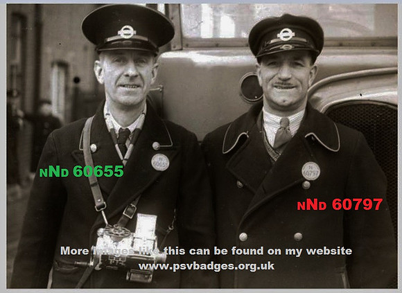 nNd 60655 Cond. nNd 60797 Driver. No deposit badges issued in 1935/36