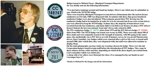 CC 123284 Driver Michael Owen Blackpool Transport