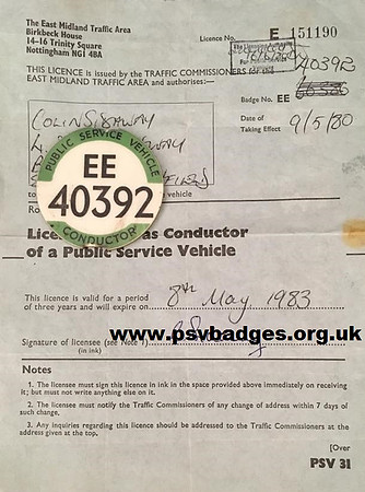 EE 40392 with licence